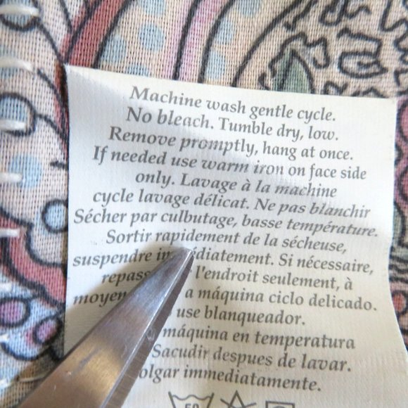 Vintage Louis Nichole Unlined Curtain Panel 1 Floral Pocket Rod New Old Stock - Picture 10 of 10